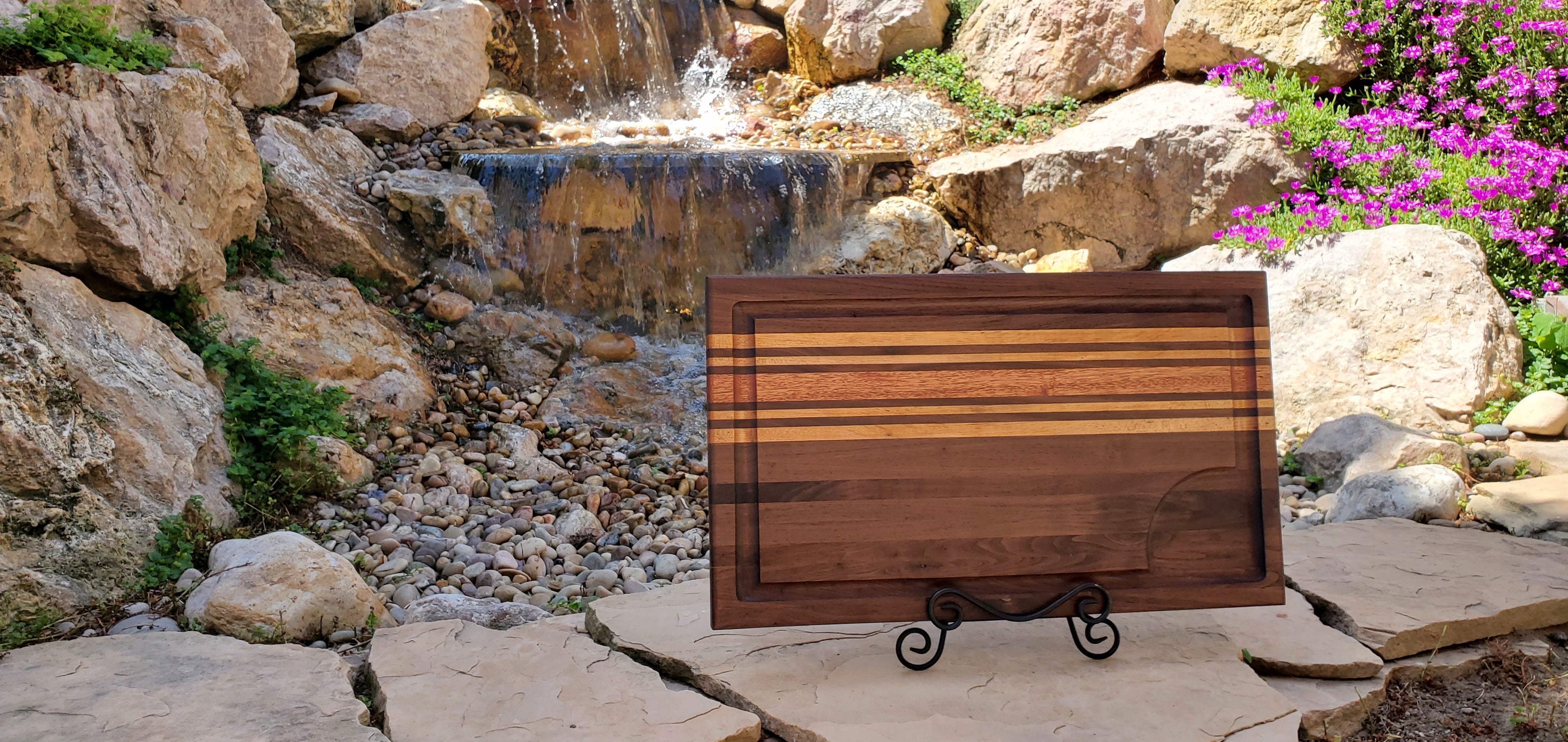Handcrafted Walnut, Cherry & Mahogany All American Brisket Board 14x24x1.5