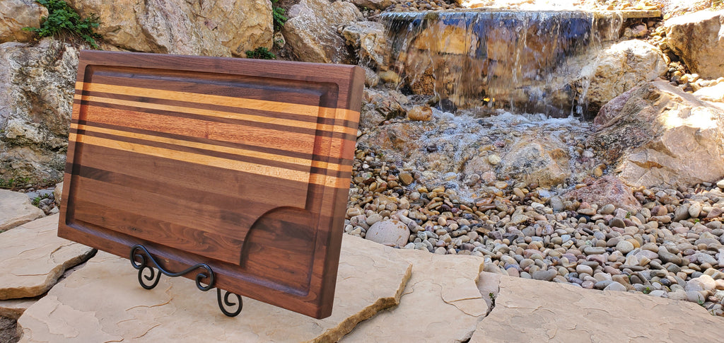 Handcrafted Walnut, Cherry & Mahogany All American Brisket Board 14x24x1.5