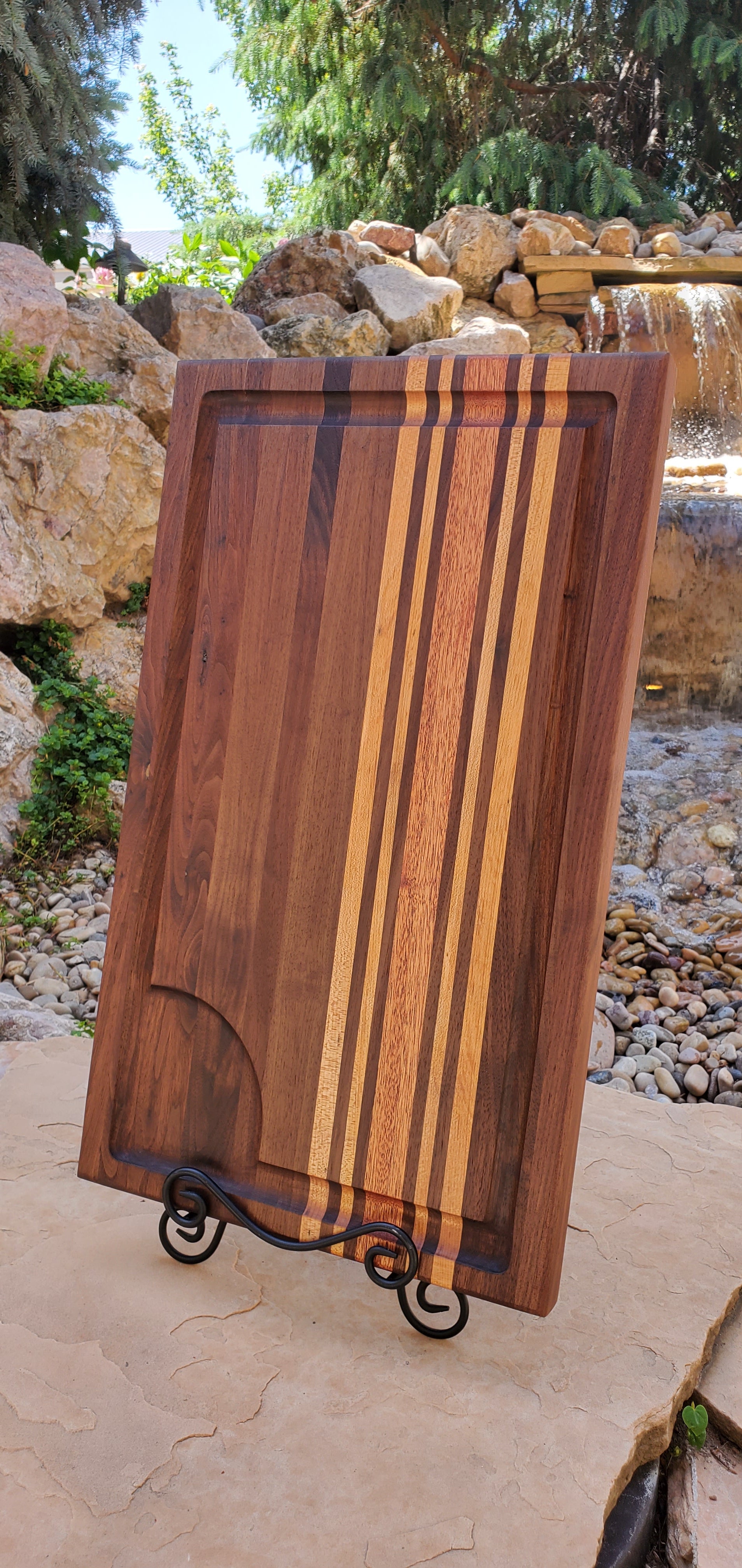 Handcrafted Walnut, Cherry & Mahogany All American Brisket Board 14x24x1.5