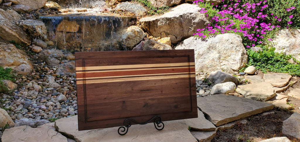 Handcrafted Walnut, Maple & Mahogany All American Brisket Board 14x24x1.5