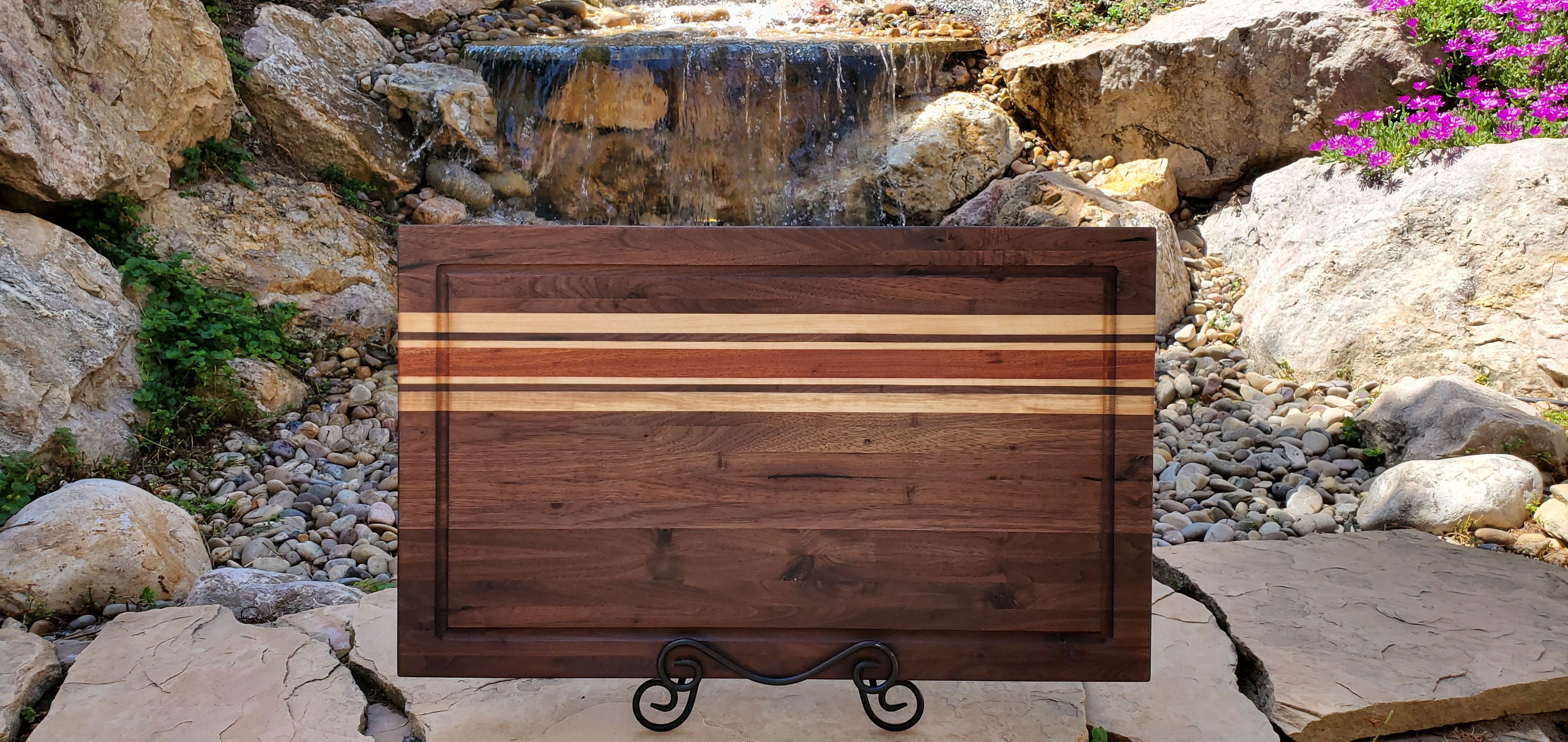 Handcrafted Walnut, Maple & Mahogany All American Brisket Board 14x24x1.5