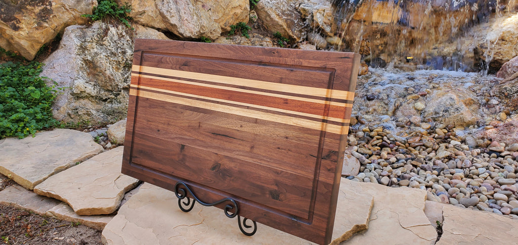 Handcrafted Walnut, Maple & Mahogany All American Brisket Board 14x24x1.5