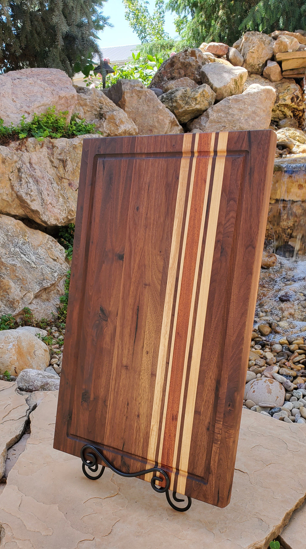 Handcrafted Walnut, Maple & Mahogany All American Brisket Board 14x24x1.5