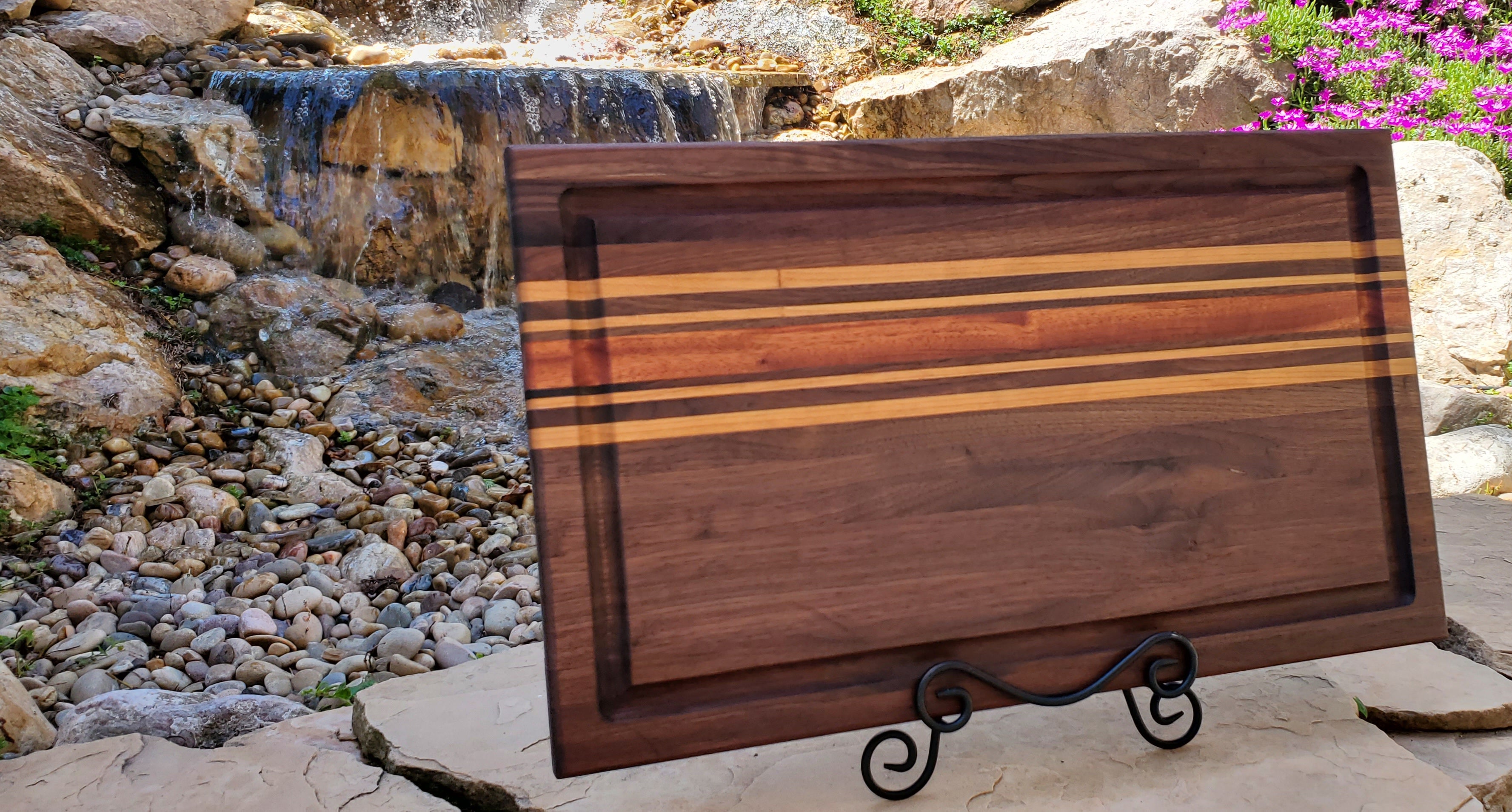 Handcrafted Walnut, Maple & Mahogany All American Brisket Board 14x24x1.5