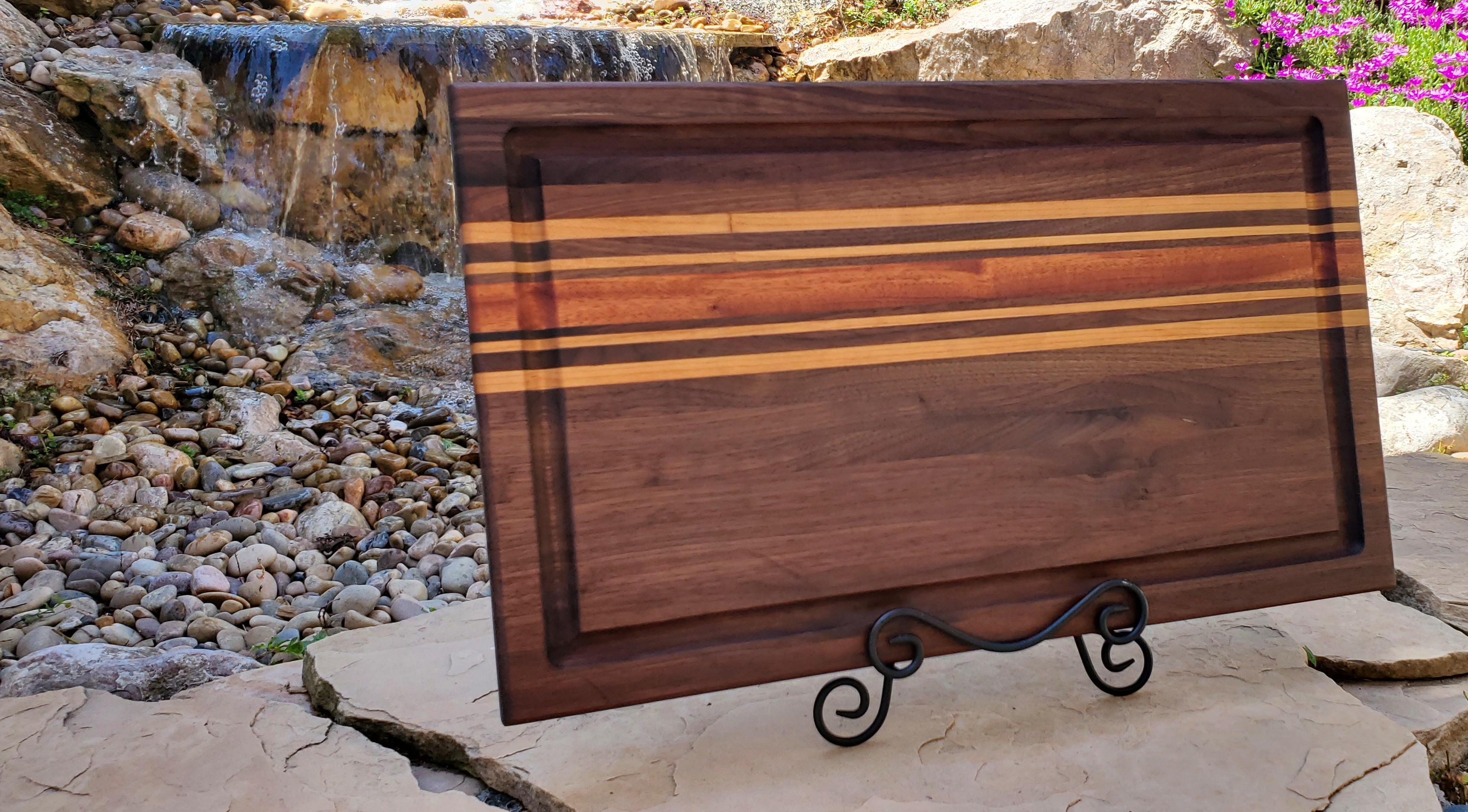 Handcrafted Walnut, Maple & Mahogany All American Brisket Board 14x24x1.5