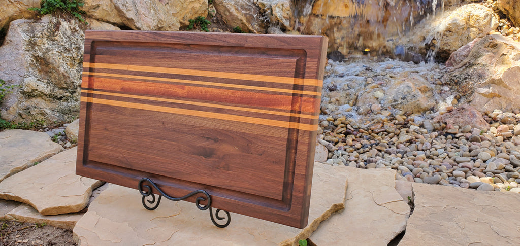 Handcrafted Walnut, Maple & Mahogany All American Brisket Board 14x24x1.5