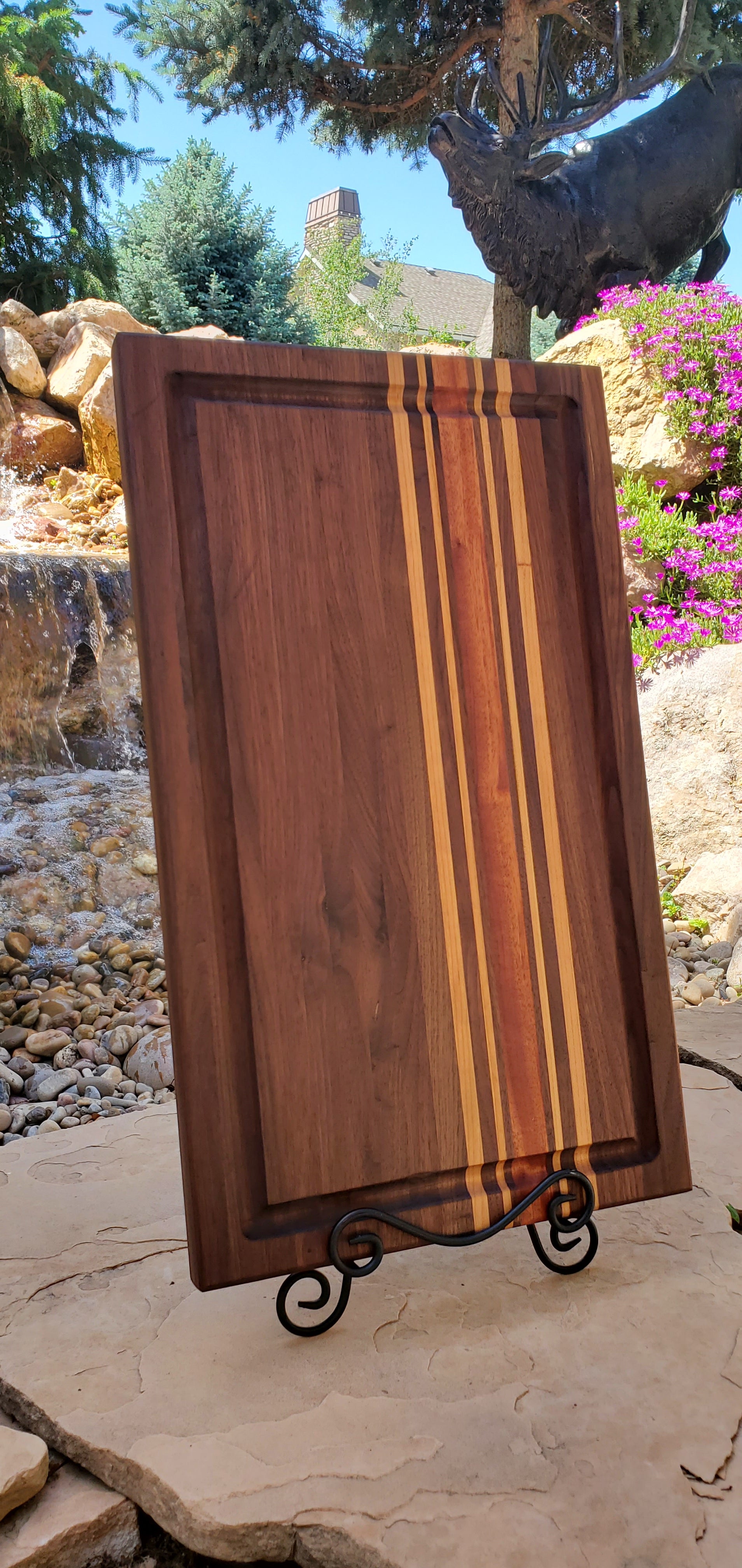 Handcrafted Walnut, Maple & Mahogany All American Brisket Board 14x24x1.5