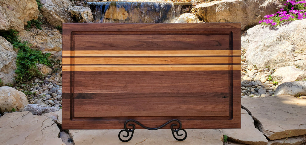 Handcrafted Walnut, Cherry & Maple All American Brisket Board 14x24x1.5