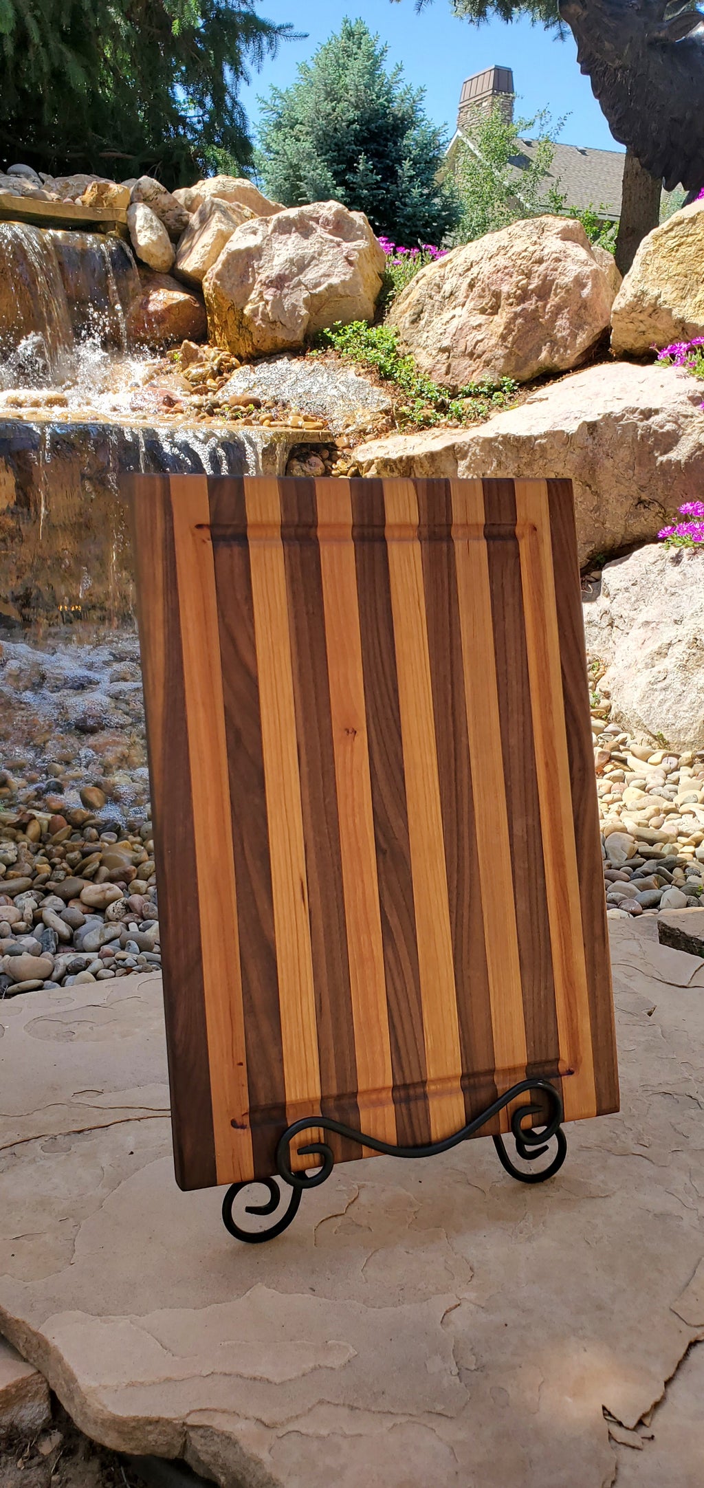 Handcrafted Walnut & Maple Cutting Board — 12" x 16"