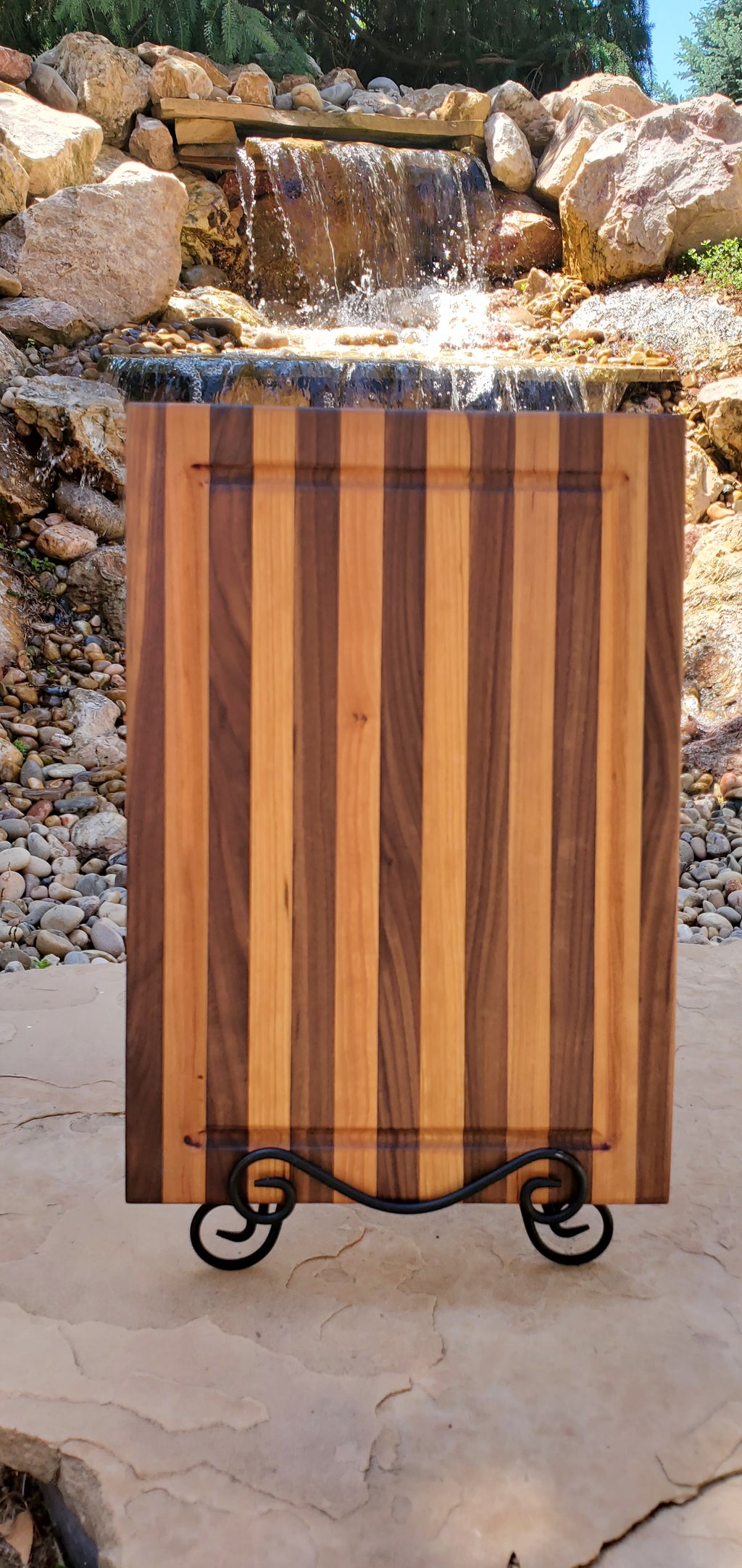 Handcrafted Walnut & Maple Cutting Board — 12" x 16"