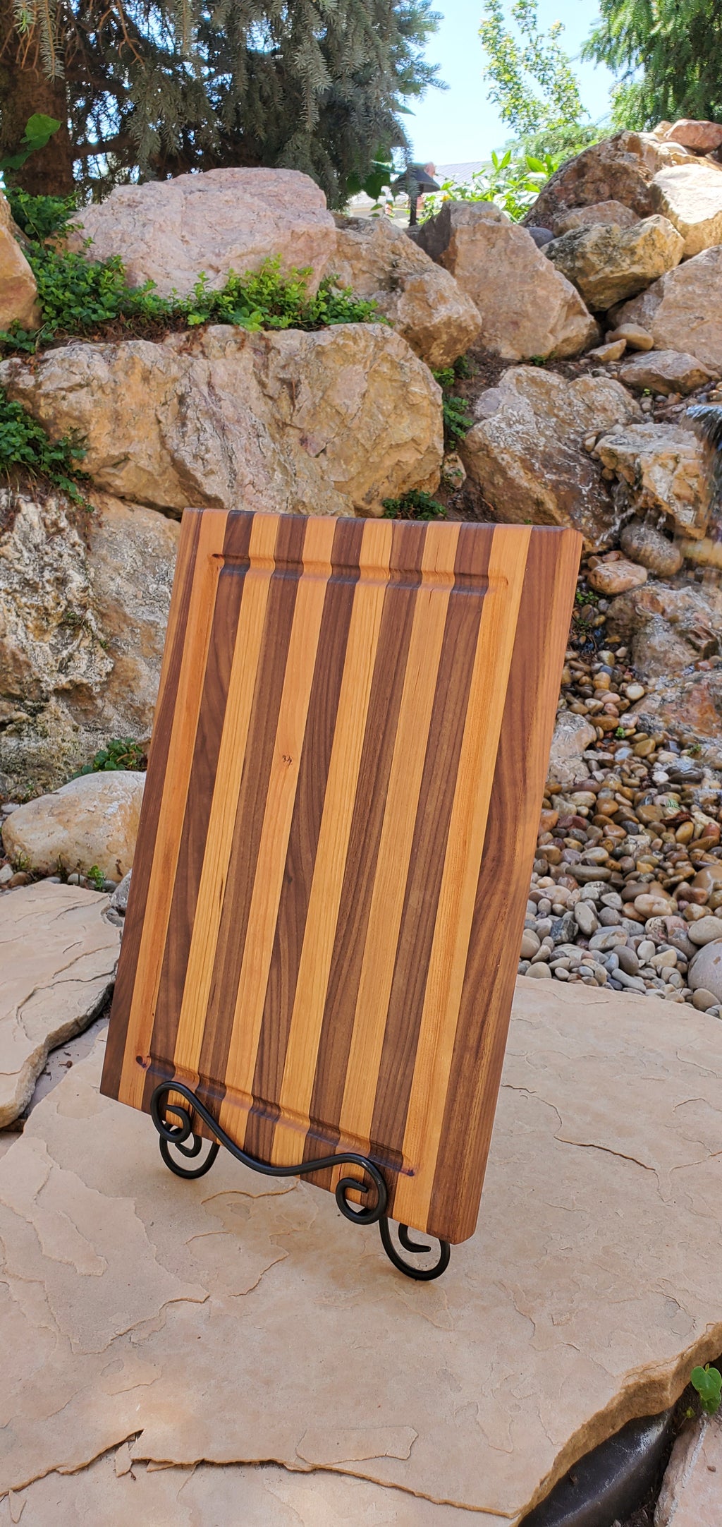 Handcrafted Walnut & Maple Cutting Board — 12" x 16"